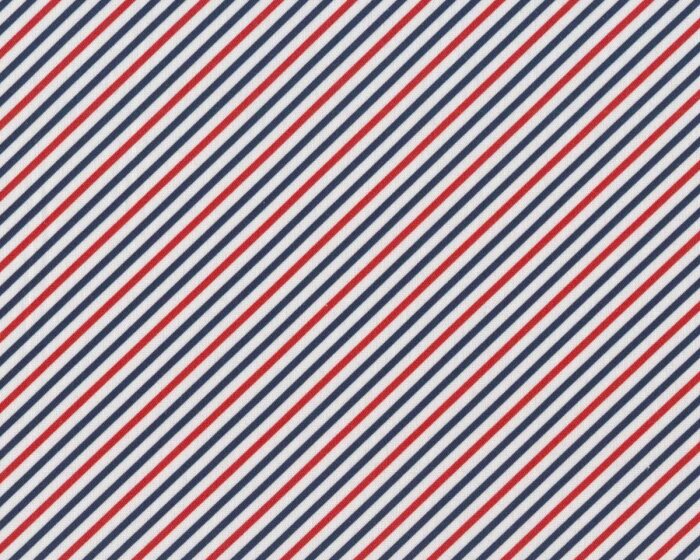 Baumwollstoff KIEL, Diagonal-Streifen, weiß-marineblau-rot
