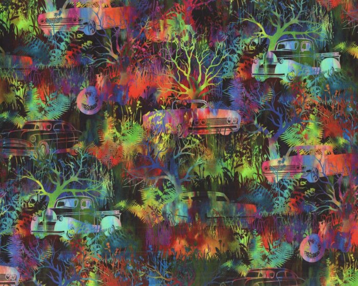 Patchworkstoff URBAN JUNGLE, Auto-Dschungel, In the Beginning