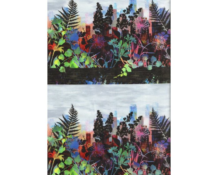 Patchworkstoff URBAN JUNGLE, Stadtdschungel-Bordüre, In the Beginning