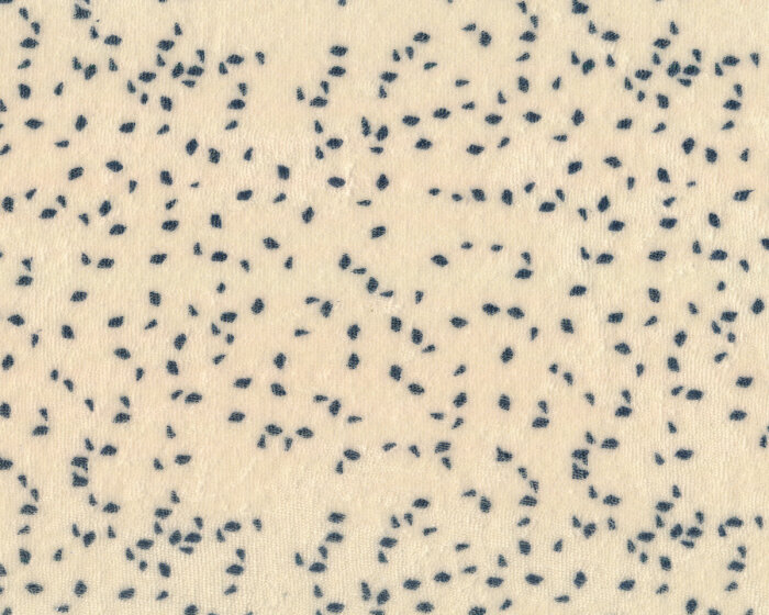 Frottee-Jerseystoff NICCO, Sprenkel, creme-dunkelblau, Fibre Mood