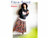 Plisseestoff FLOWER CREPE, Hibiskusblüten, hellrot-schwarz, Fibre Mood