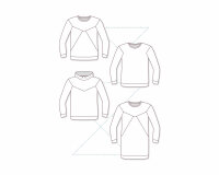 Damen-Schnittmuster Pullover ZOEY, pattydoo