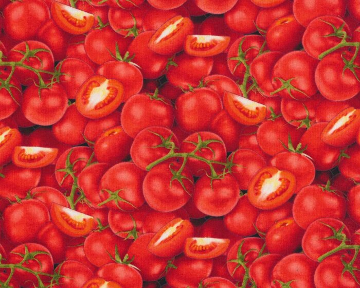 Patchworkstoff FOOD FESTIVAL, Tomaten, Elizabeths Studio