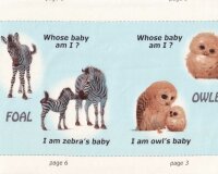 90-cm-Panel für Stoffbuch Patchworkstoff WHOSE BABY AM I, Elizabeths Studio