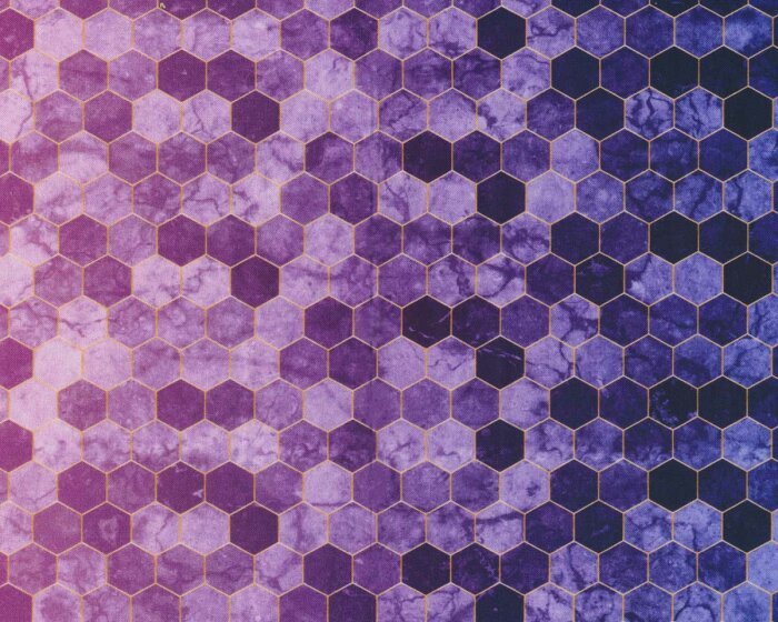 Patchworkstoff BACKSPLASH, Hexagon-Verlauf, lila-rosa, Hoffman Fabrics