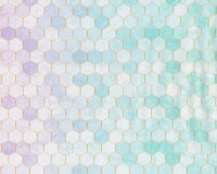 Patchworkstoff BACKSPLASH, Hexagon-Verlauf, rosa-mint, Hoffman Fabrics