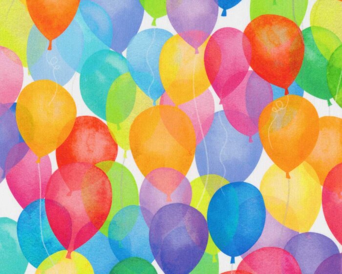 Patchworkstoff CUE THE CONFETTI, Luftballons, Hoffman Fabrics