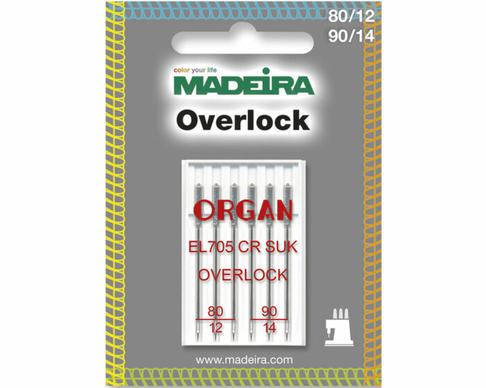 Nähmaschinennadeln OVERLOCK, Stärke 80 bis 90, Madeira
