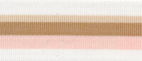 Baumwoll-Ripsband PERU mit Streifen weiß-beige 35 mm