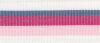 Baumwoll-Ripsband PERU mit Streifen weiß-pink 25 mm