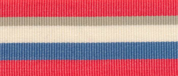 Baumwoll-Ripsband PERU mit Streifen pastellrot-creme 35 mm