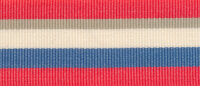 Baumwoll-Ripsband PERU mit Streifen pastellrot-creme 35 mm