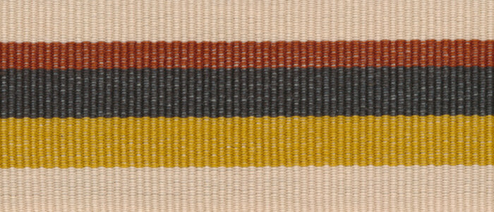 Baumwoll-Ripsband PERU mit Streifen natur-goldgelb 25 mm