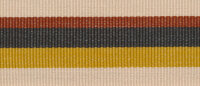 Baumwoll-Ripsband PERU mit Streifen natur-goldgelb 25 mm