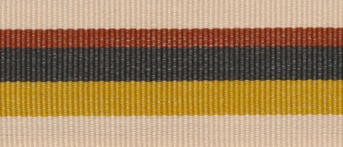 Baumwoll-Ripsband PERU mit Streifen natur-goldgelb 35 mm