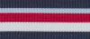Baumwoll-Ripsband PERU mit Streifen blau-rot 35 mm