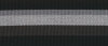 Baumwoll-Ripsband PERU mit Streifen schwarz-grau 35 mm