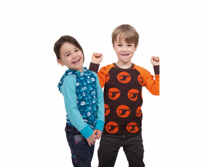 Kinder-Schnittmuster Raglanshirt & -hoodie LEO, pattydoo