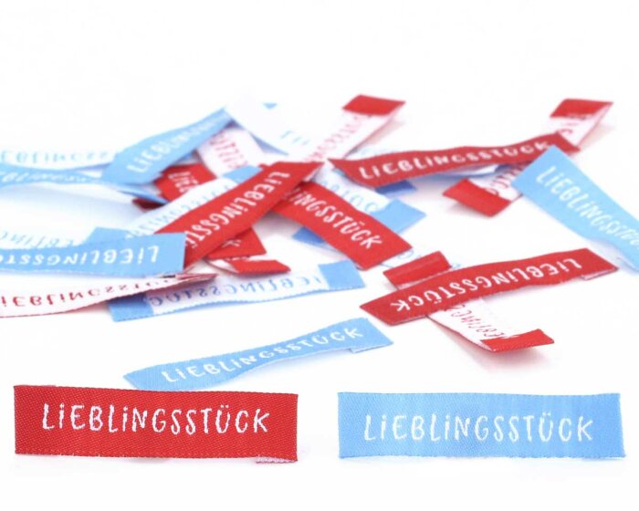 Web-Etikett LIEBLINGSSTÜCK, Acufactum hellblau