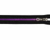 Reißverschluss FASHION METALLIC mit Kunststoffzahn, teilbar, Prym 65 cm schwarz-violett