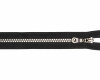Reißverschluss FASHION METALLIC mit Kunststoffzahn, teilbar, Prym 80 cm schwarz-gunmetall