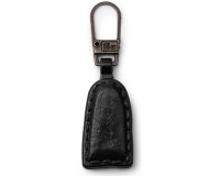 Zipper LEDERLOOK mit Lederimitat, Prym schwarz