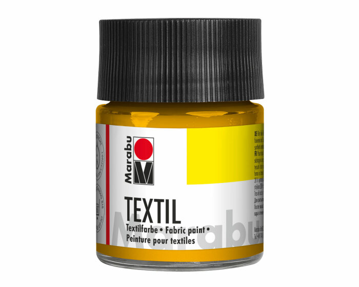 Stoffmalfarbe TEXTIL für helle Stoffe, Marabu mittelgelb 50 ml