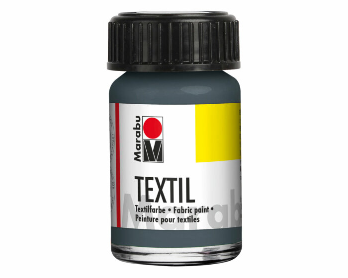 Stoffmalfarbe TEXTIL für helle Stoffe, Marabu grau 15 ml