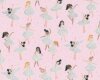 Metallic-Patchworkstoff MUSIC BOX, Ballerinas, rosa, Dear Stella