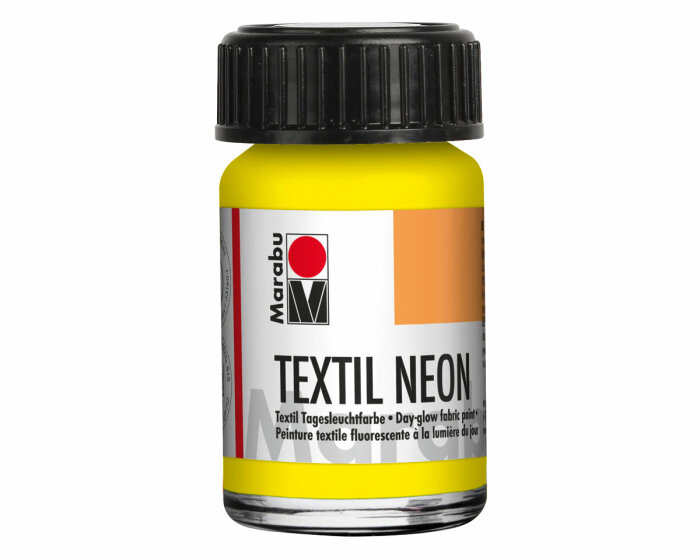 Stoffmalfarbe TEXTIL NEON, Marabu 15 ml neon-gelb
