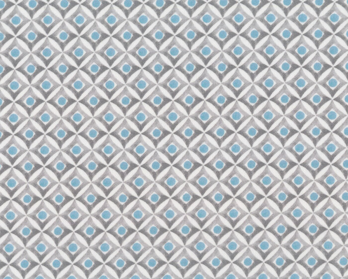 Baumwoll-Popeline EMILIE, Kreisrauten, hellgrau, Hilco