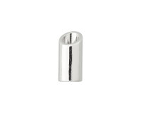 Kordelende aus Metall, glatt, 5 mm Durchlass, Union Knopf silber