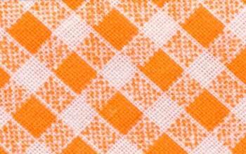 Baumwoll-Schrägband, kariert 18 mm orange