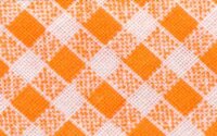 Baumwoll-Schrägband, kariert 18 mm orange