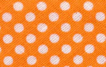 Baumwoll-Schrägband mit Punkten 18 mm orange-weiß