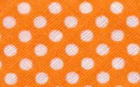 Baumwoll-Schrägband mit Punkten 18 mm orange-weiß