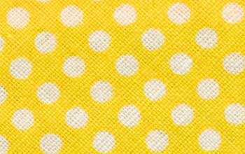 Baumwoll-Schrägband mit Punkten 30 mm gelb-weiß