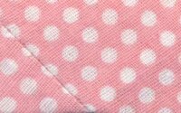 Baumwoll-Schrägband mit Punkten 30 mm rosa-weiß