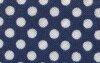 Baumwoll-Schrägband mit Punkten 30 mm dunkelblau-weiß