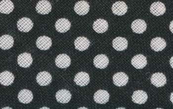 Baumwoll-Schrägband mit Punkten 30 mm schwarz-weiß
