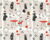 Patchworkstoff Organic Cotton LISBON SQUARE, Fashion-Girls, Cloud9
