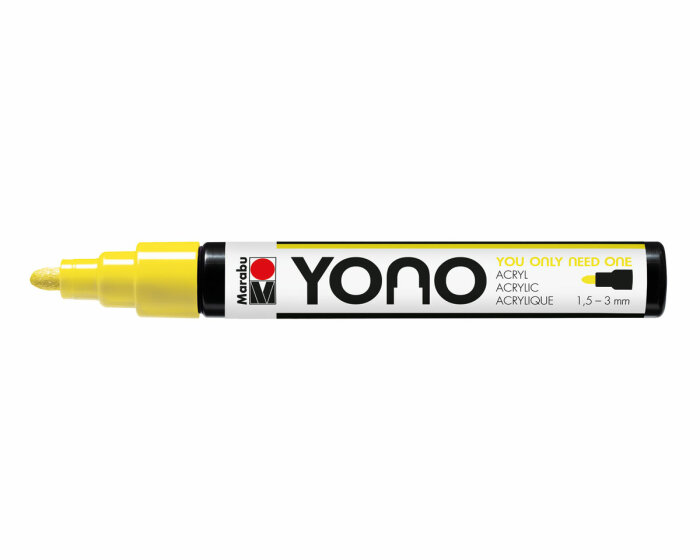 Acrylmarker YONO mit Rundspitze, Neon, Marabu neon-gelb