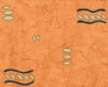 Baumwoll-Dekostoff mit Blättchen, orange