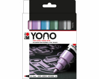6er Set Acrylmarker YONO mit Rundspitze, Pastel, Marabu