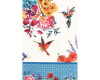 90-cm-Panel Patchworkstoff HUMMINGBIRD LANE, Blumen und Kolibris, In The Beginning