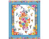 90-cm-Panel Patchworkstoff HUMMINGBIRD LANE, Blumen und Kolibris, In The Beginning