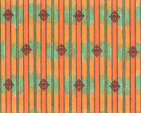 Beschichteter Baumwoll-Dekostoff STRIATO, Streifen, orange