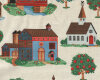 Baumwoll-Dekostoff PATCHWORK mit Landhäusern