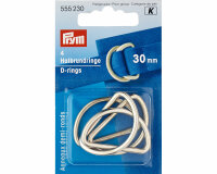 D-Ringe HALBRUNDRINGE, silber, Prym 20 mm