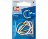 D-Ringe HALBRUNDRINGE, silber, Prym 40 mm
